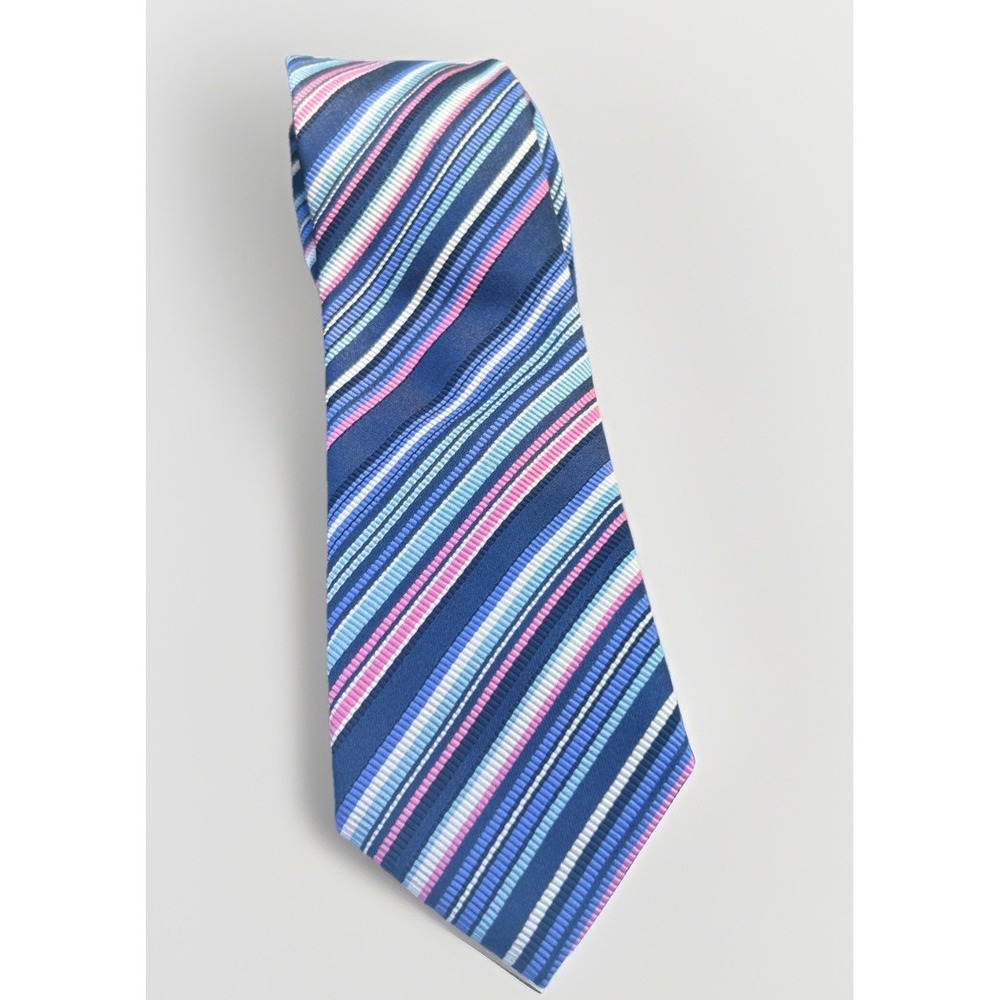 TAILORBYRD Boys Tie‎ 100% Silk Handmade In Italy Stripe Repp Necktie Short 51x3